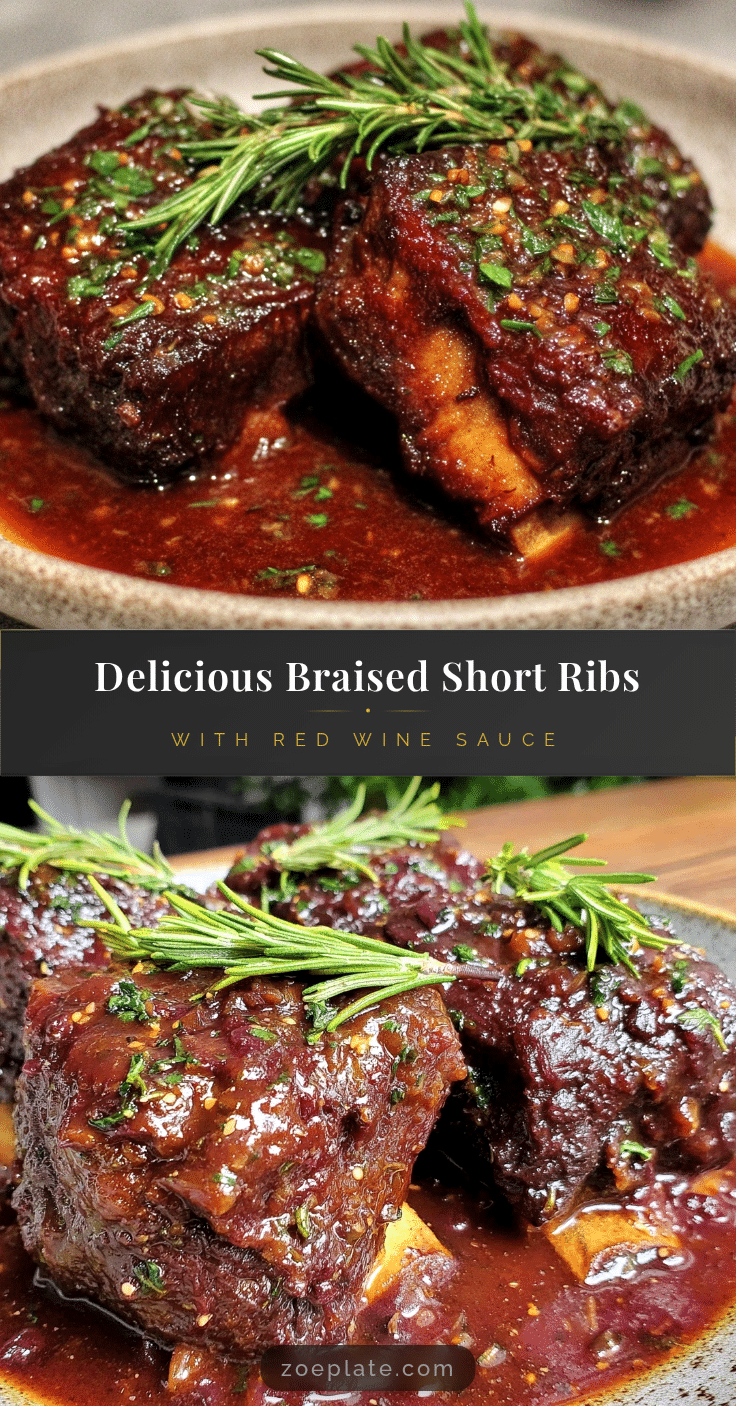 braised short ribs with red wine sauce recipe