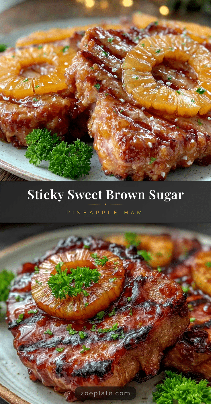 brown sugar pineapple glazed ham steaks recipe