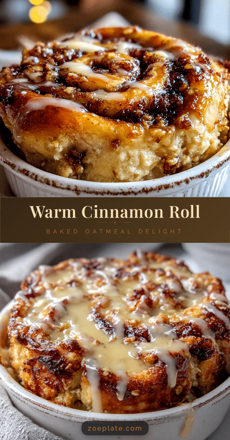 cinnamon roll baked oatmeal recipe