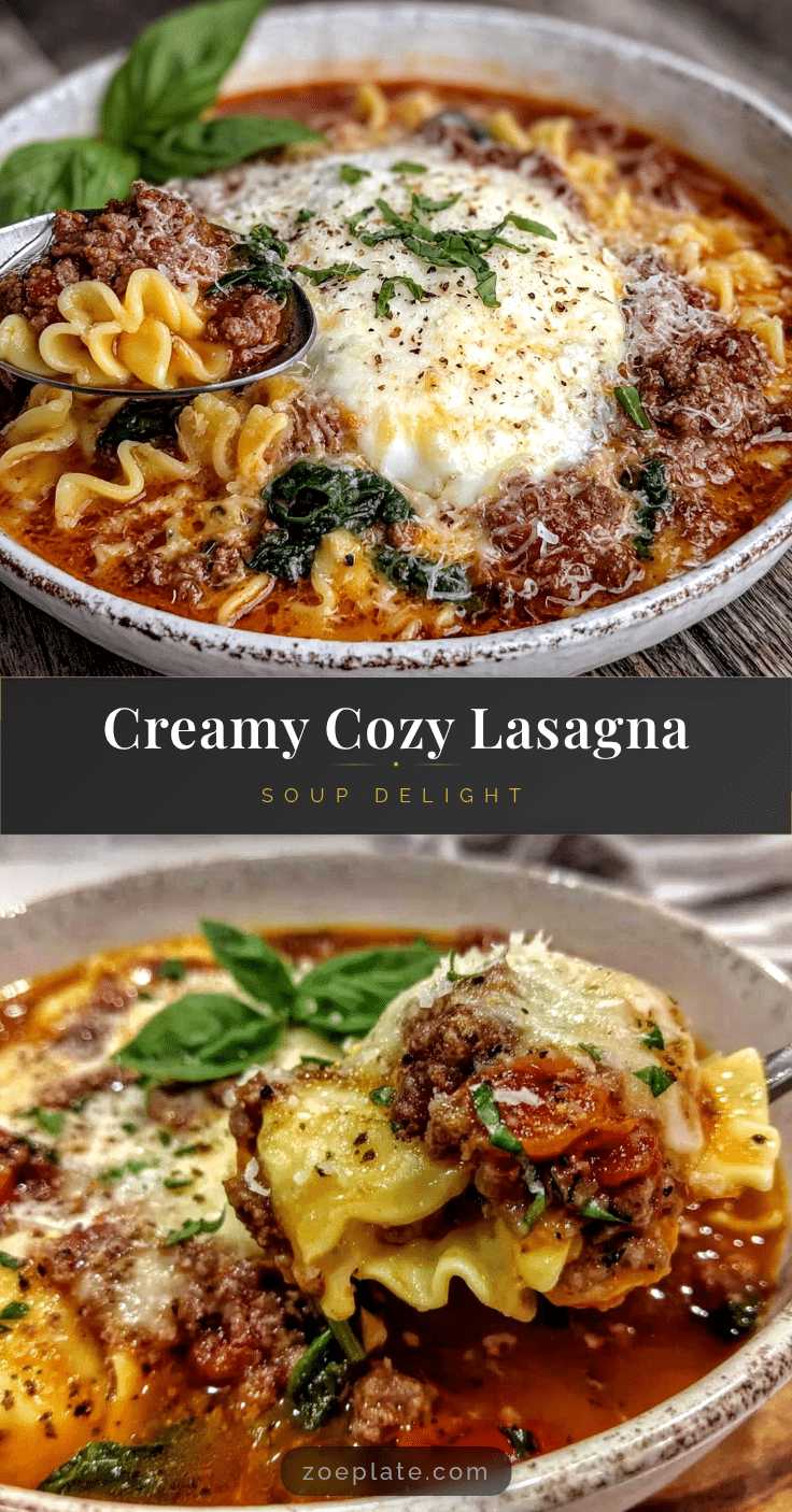 cozy lasagna soup recipe