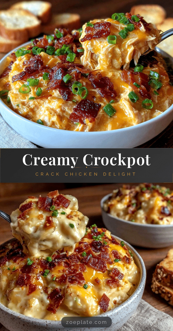 creamy crockpot crack chicken recipe