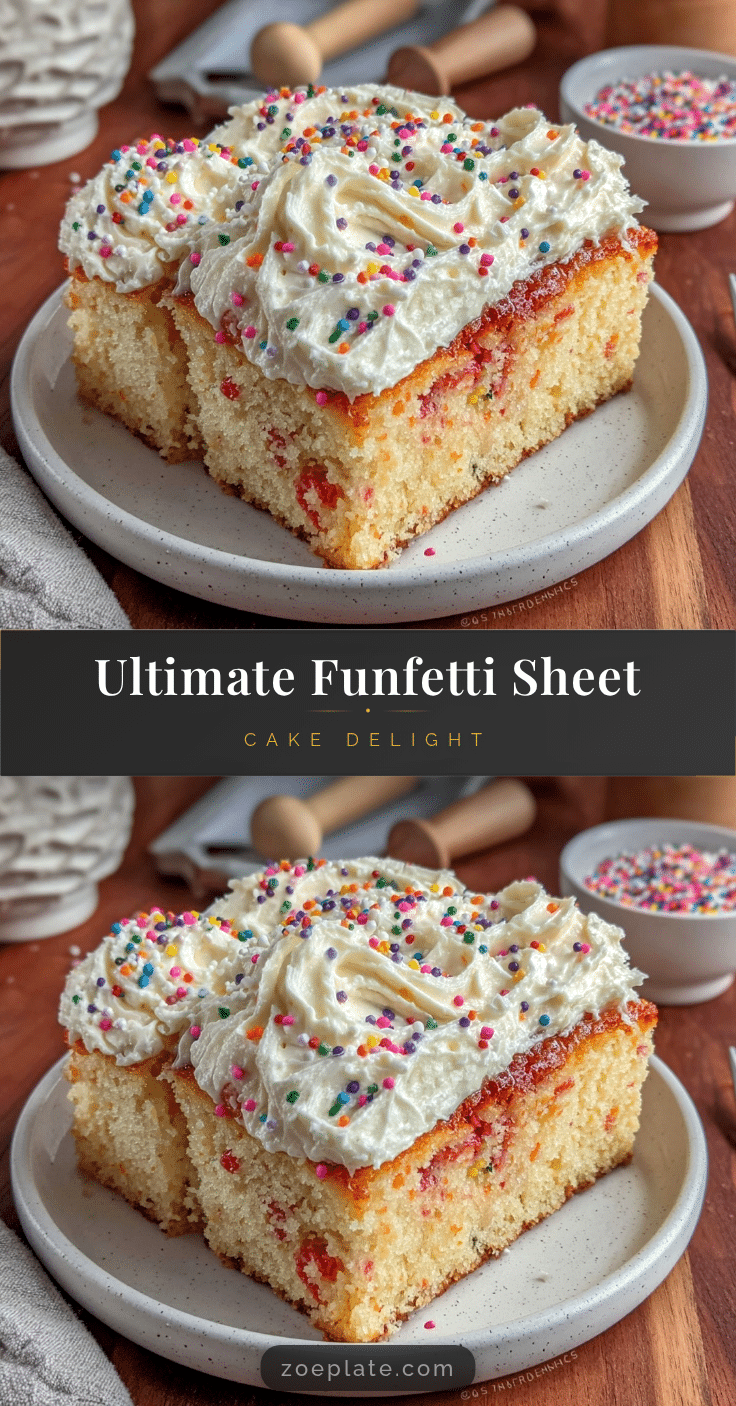 creamy funfetti sheet cake recipe