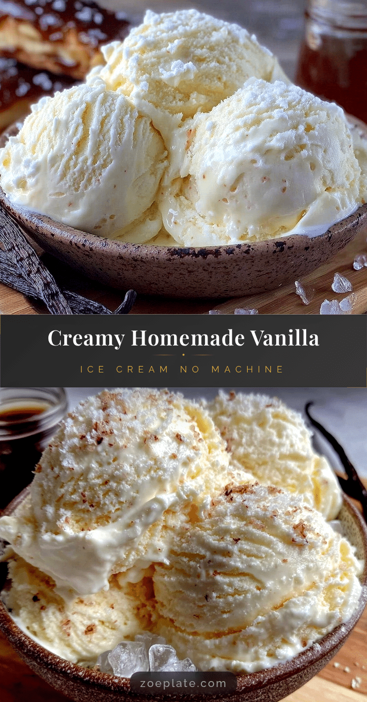creamy homemade vanilla ice cream no machine recipe