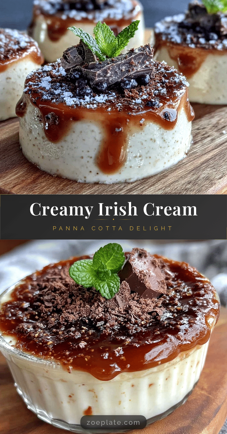 Creamy Irish Cream Panna Cotta recipe