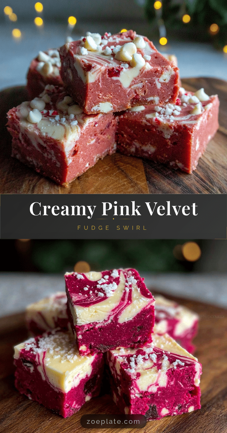 creamy pink velvet fudge recipe