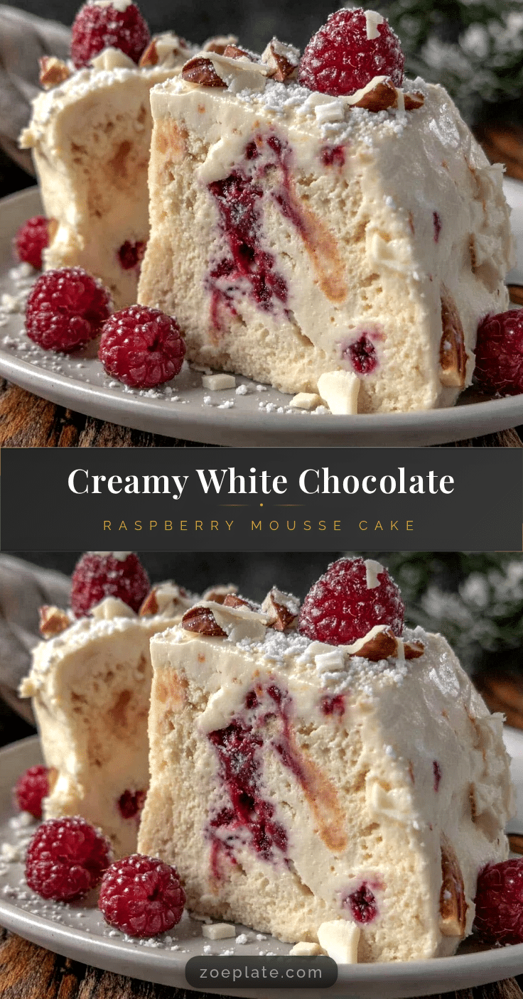 creamy white chocolate raspberry mousse cake recipe