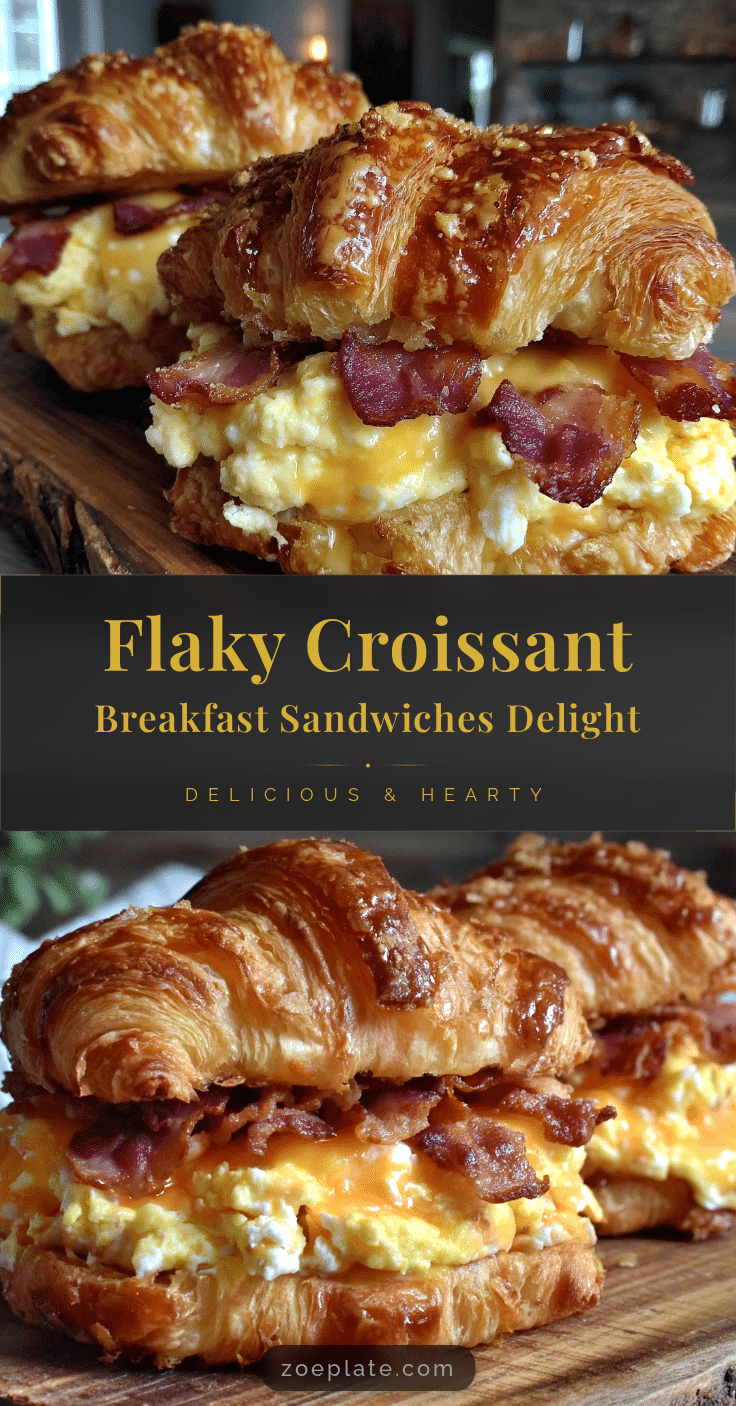 crispy croissant breakfast sandwiches recipe