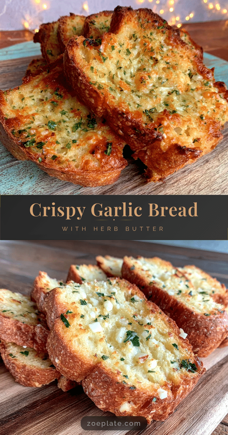 crispy homemade garlic bread recipe