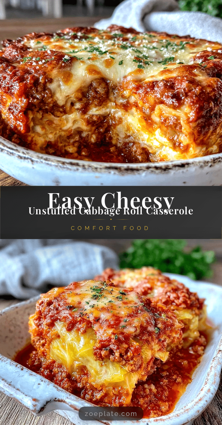easy cheesy unstuffed cabbage roll casserole recipe