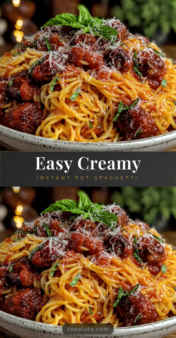 easy creamy instant pot spaghetti recipe