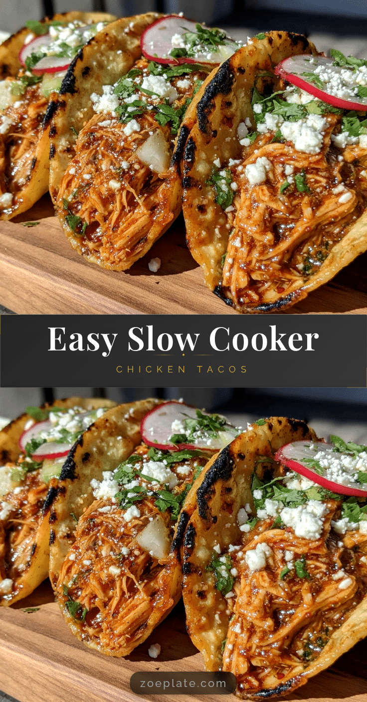 easy crockpot chicken tacos recipe