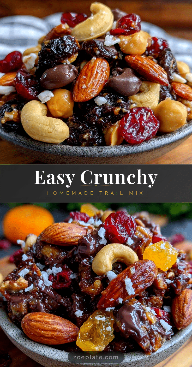 easy crunchy homemade trail mix recipe