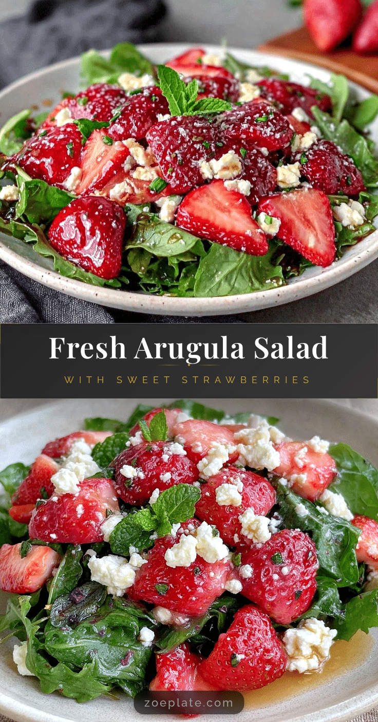 fresh arugula salad with strawberries and goat cheese recipe