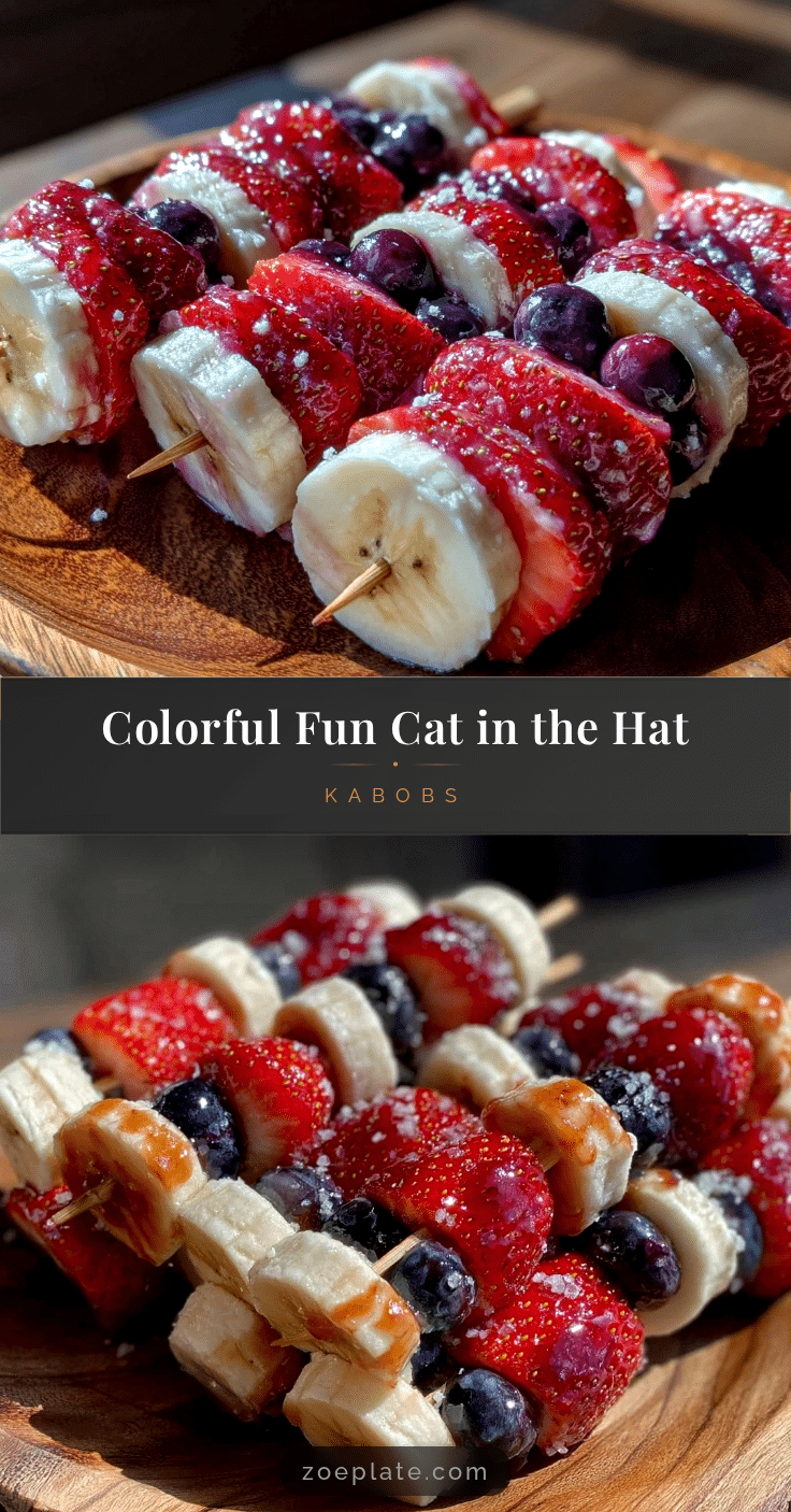 Fresh Cat in the Hat Fruit Kabobs recipe