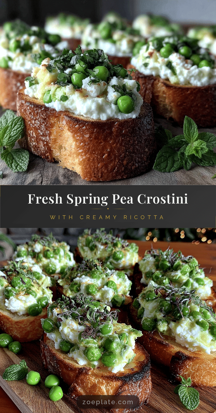 fresh spring pea crostini recipe