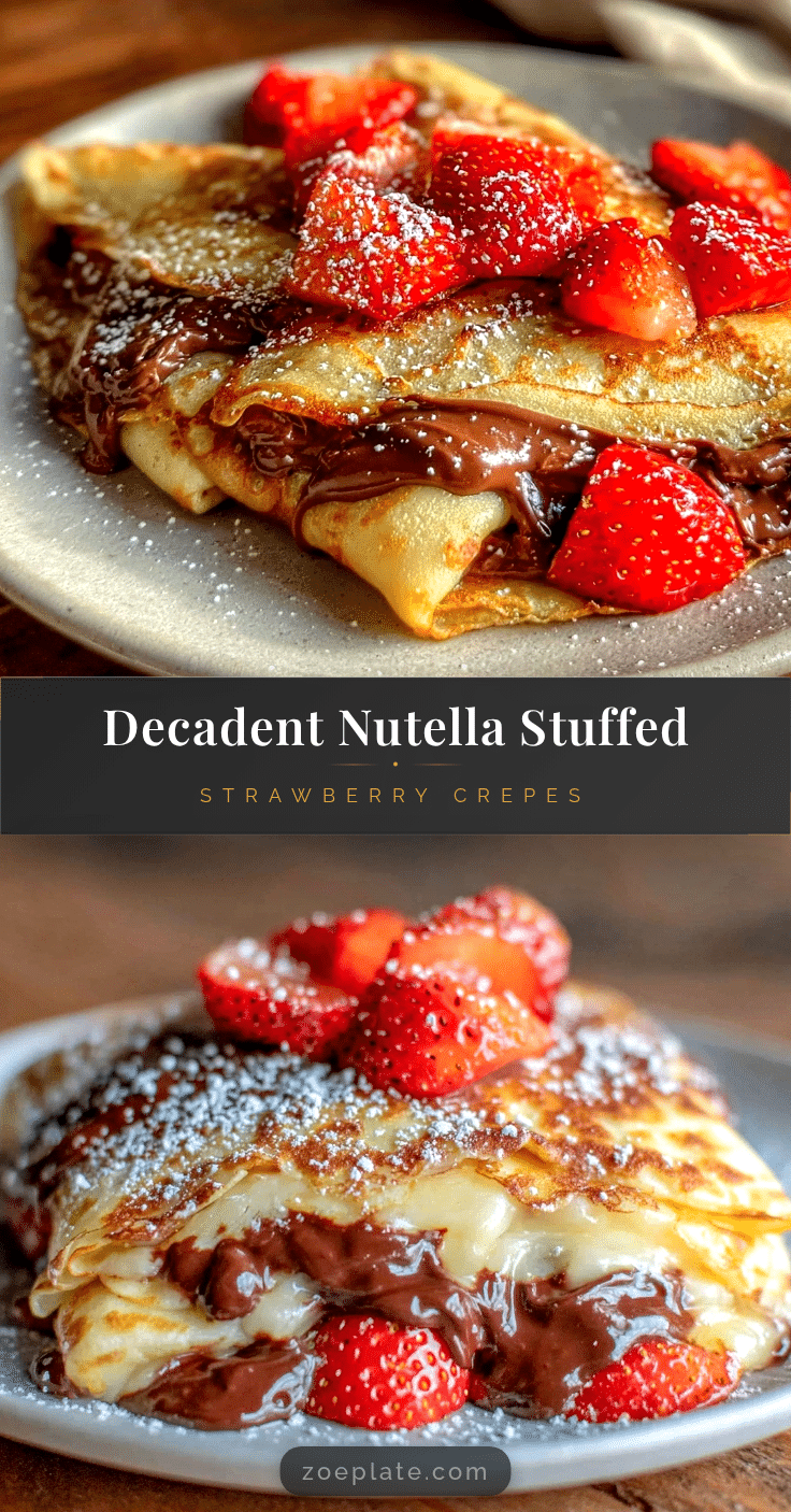 Nutella stuffed crepes recipe
