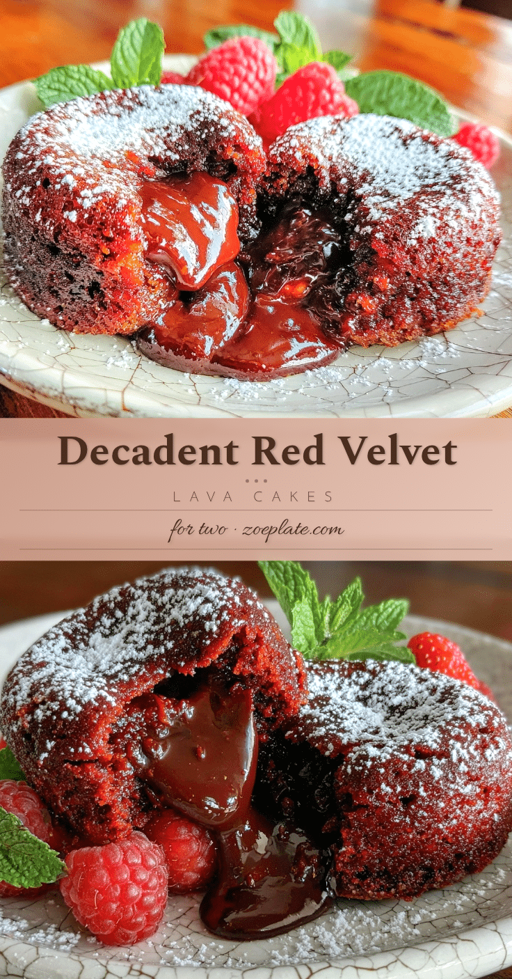 red velvet lava cakes for two recipe