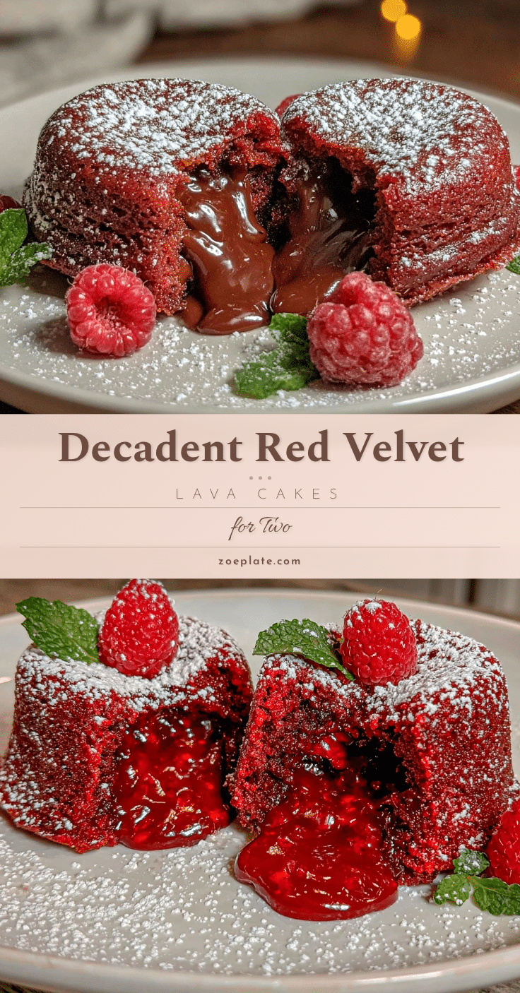 red velvet lava cakes recipe