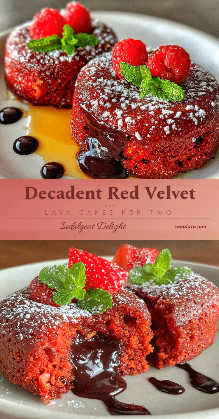 red velvet lava cakes recipe