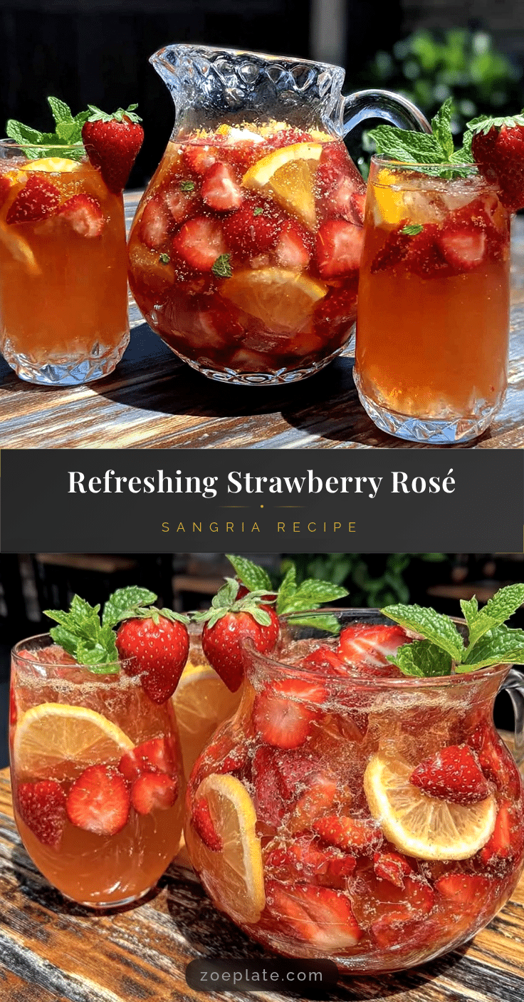 strawberry rosé sangria recipe