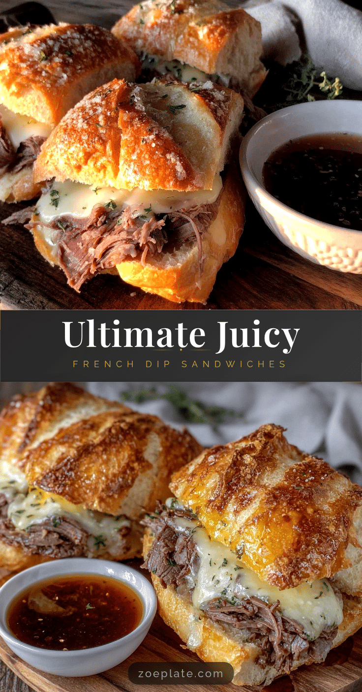 Ultimate Juicy French Dip Sandwiches recipe