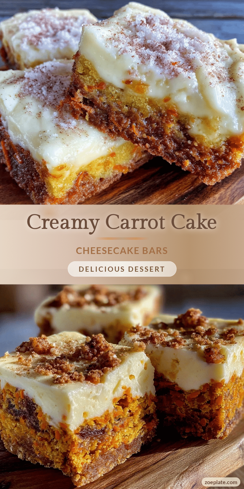 carrot cake cheesecake bars recipe