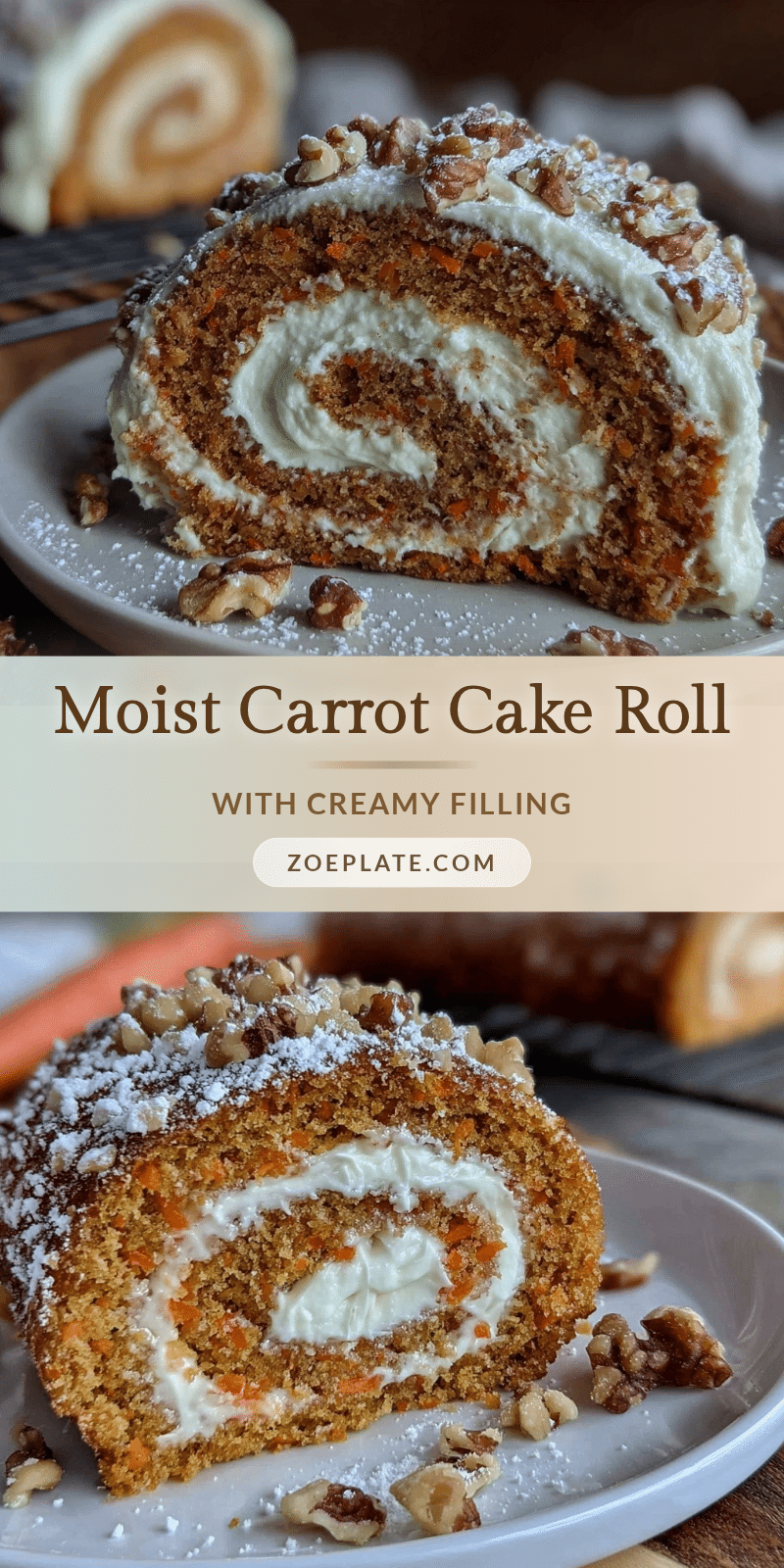carrot cake roll recipe