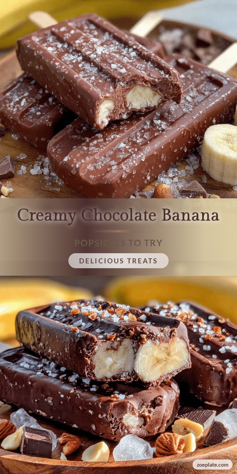 creamy chocolate banana popsicles recipe