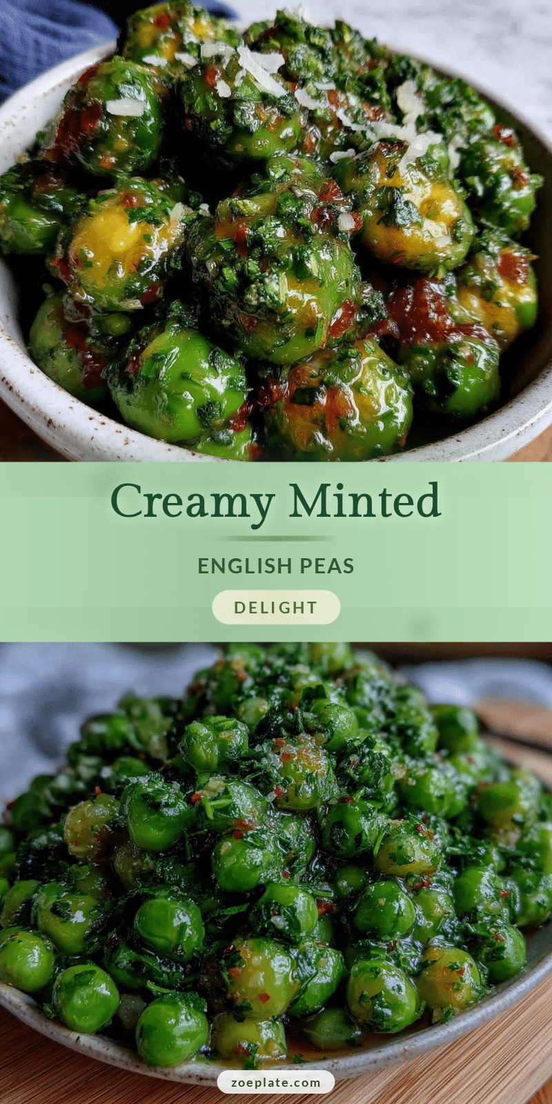 creamy minted english peas recipe