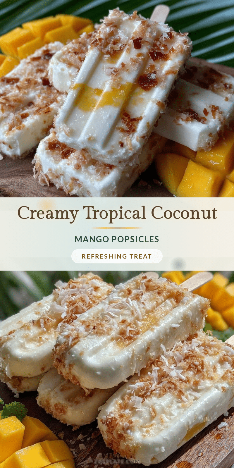 creamy tropical coconut mango popsicles recipe