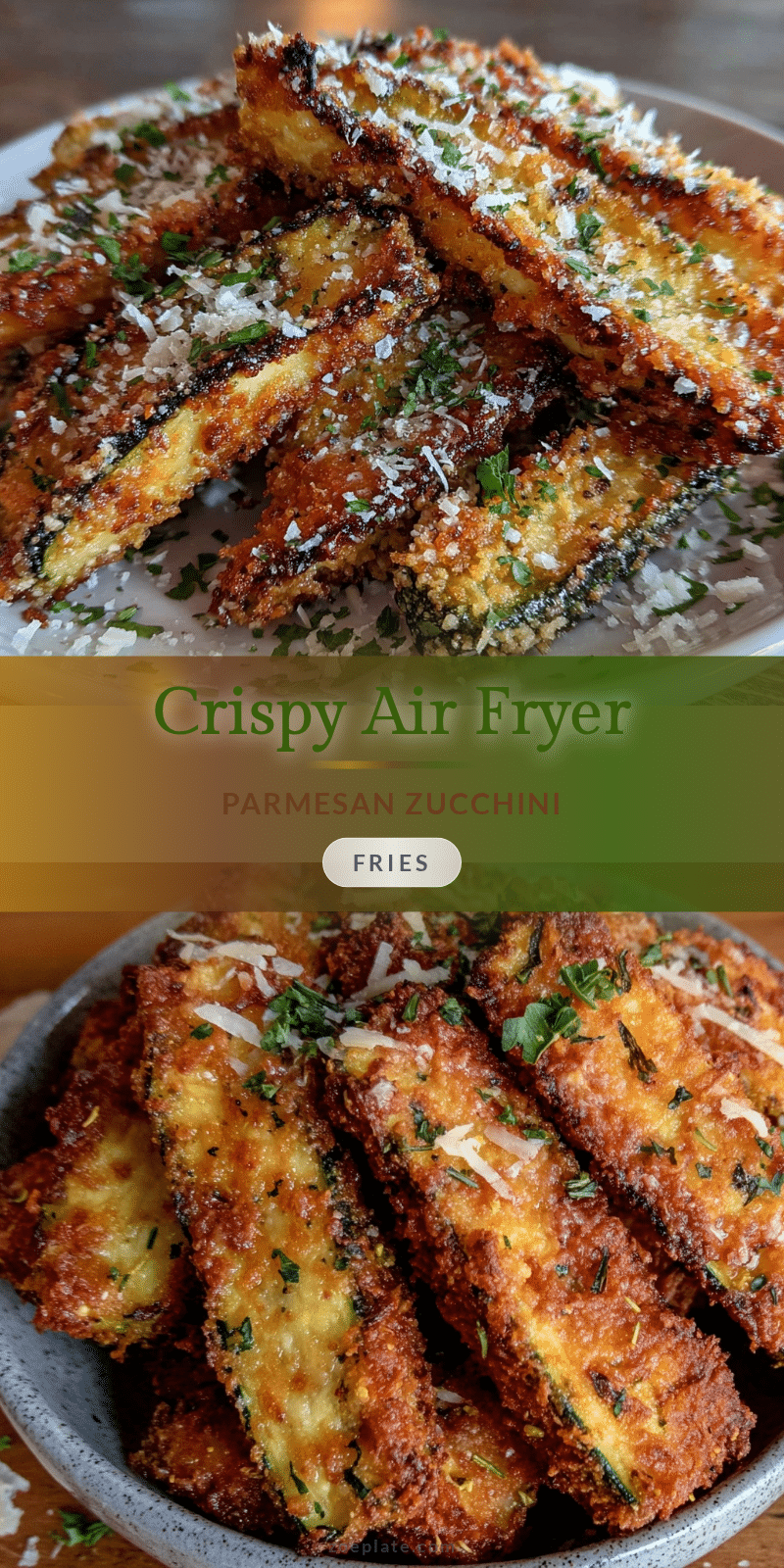 crispy Parmesan zucchini fries air fryer recipe recipe