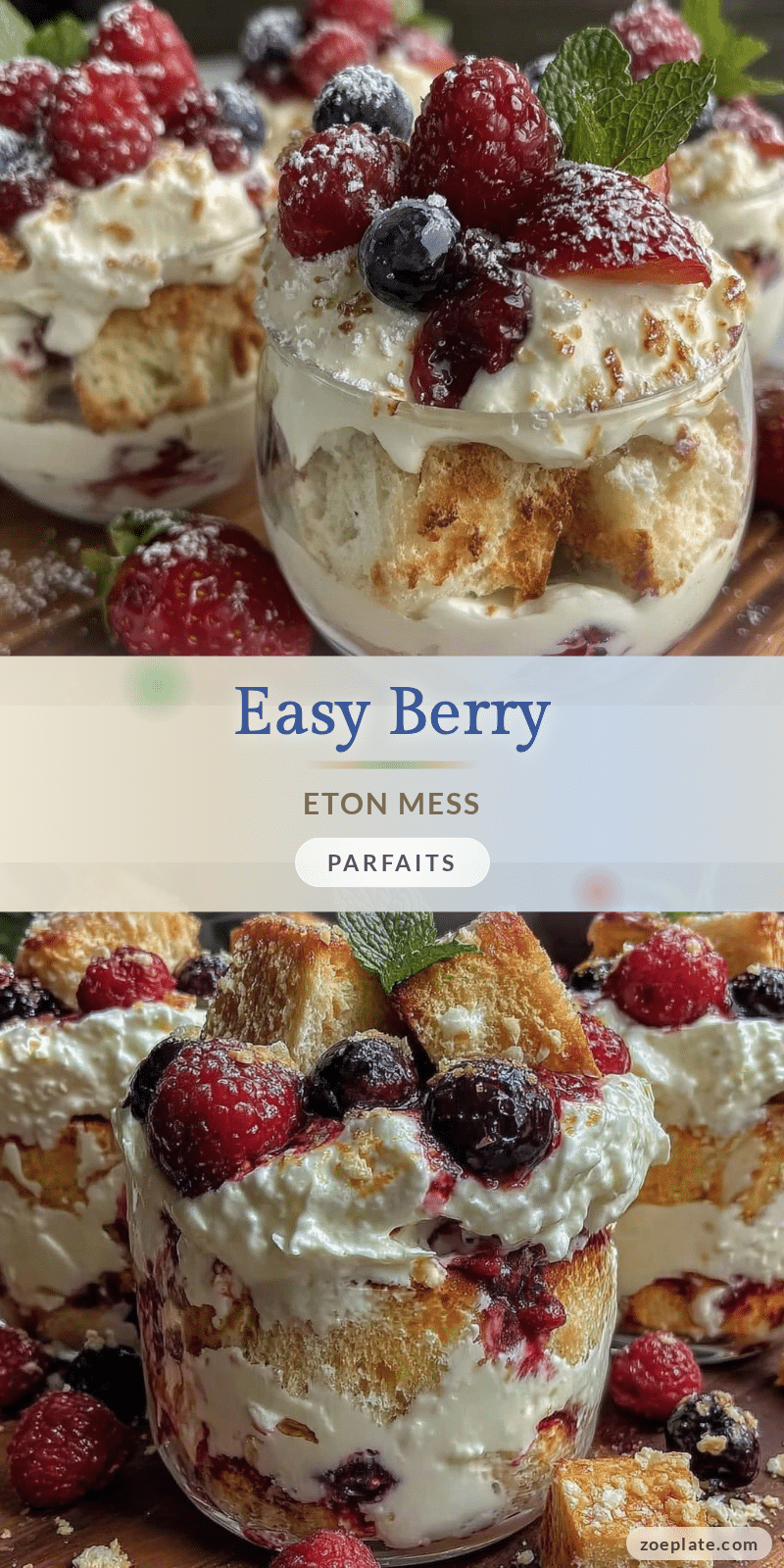 Easy Berry Eton Mess Parfaits recipe