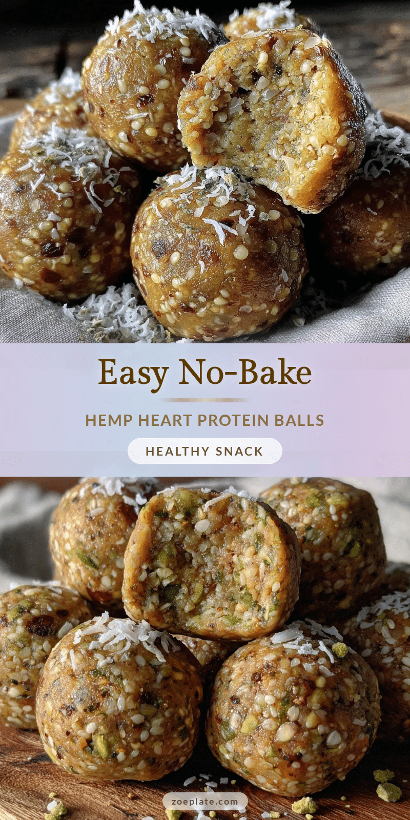 easy no-bake hemp heart protein balls recipe