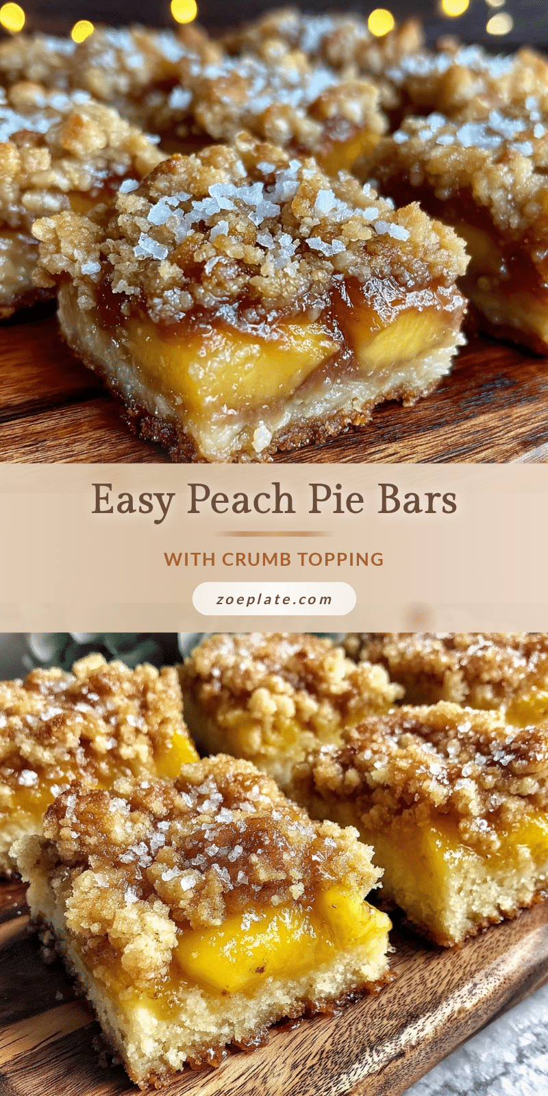 easy peach pie bars recipe