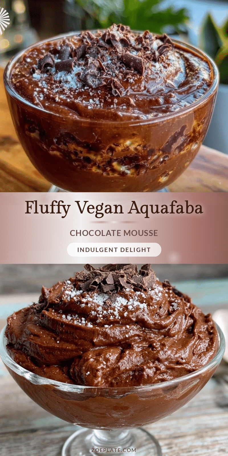 fluffy aquafaba chocolate mousse vegan dessert recipe