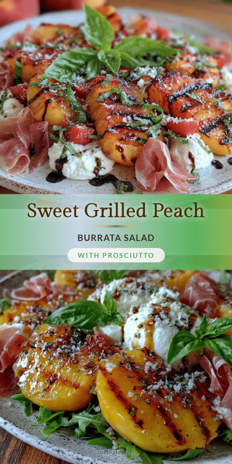 fresh grilled peach and burrata salad recipe