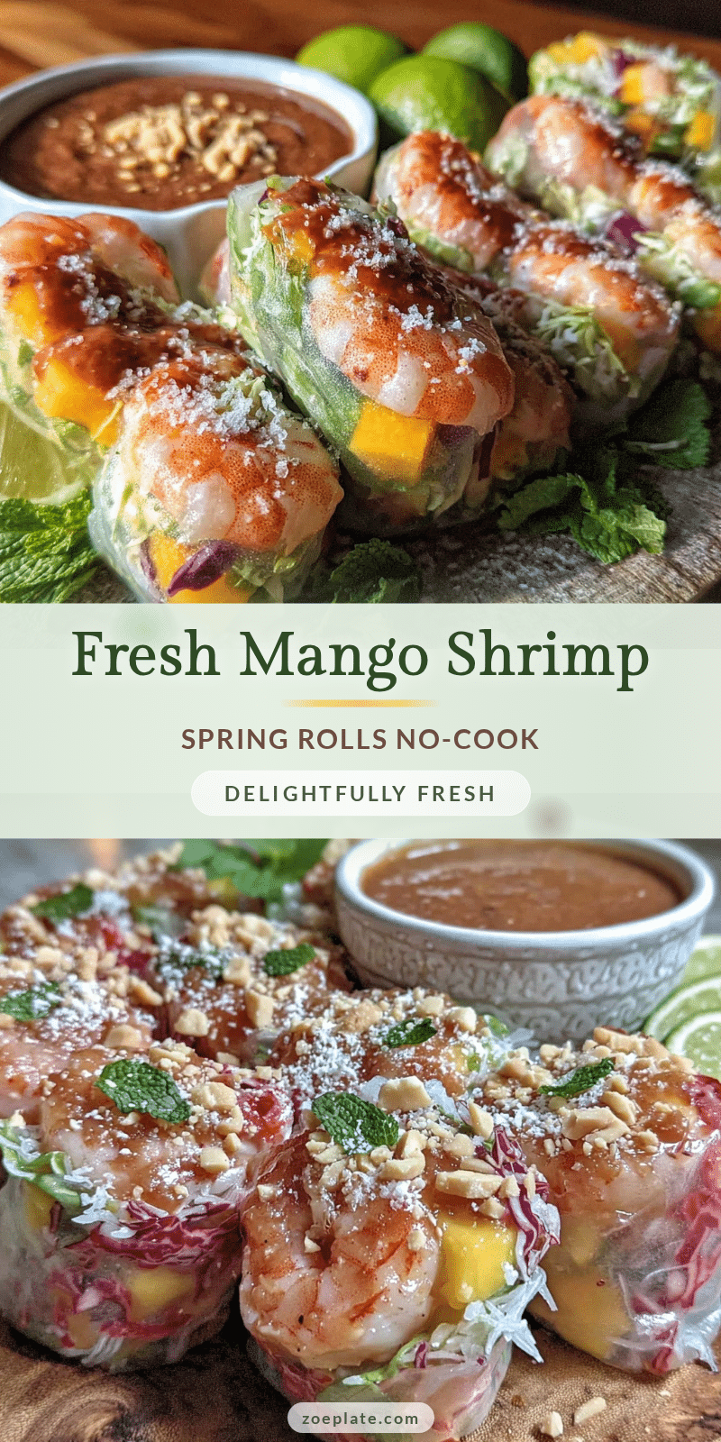 fresh mango shrimp spring rolls recipe