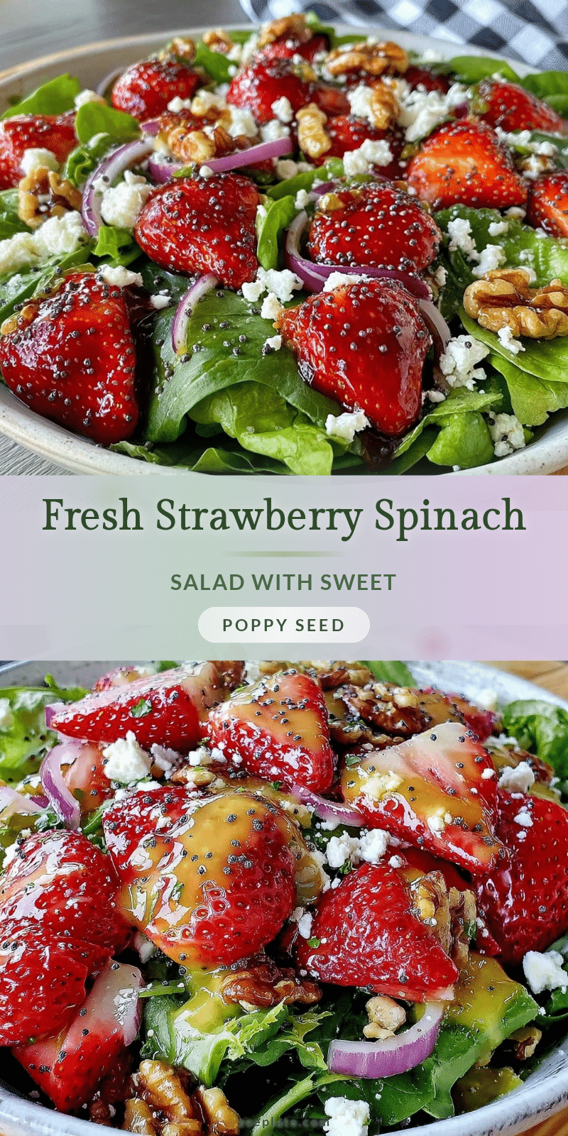 fresh strawberry spinach salad recipe