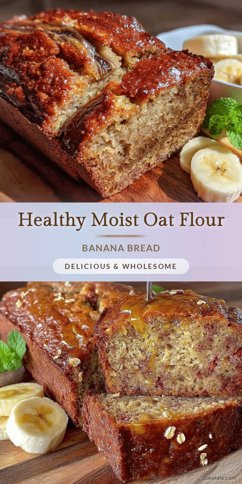 healthy oat flour banana bread recipe