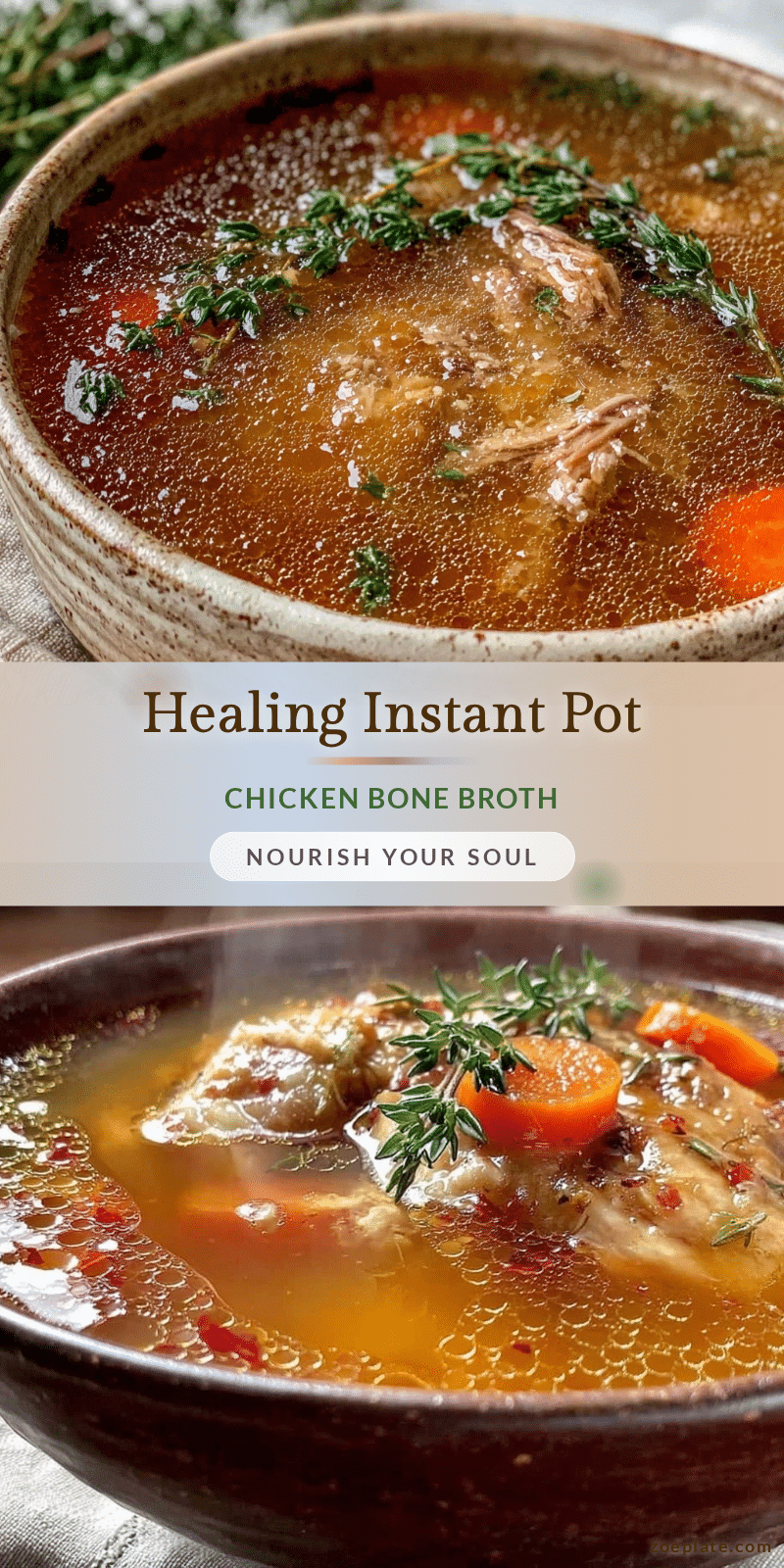 Instant Pot chicken bone broth recipe
