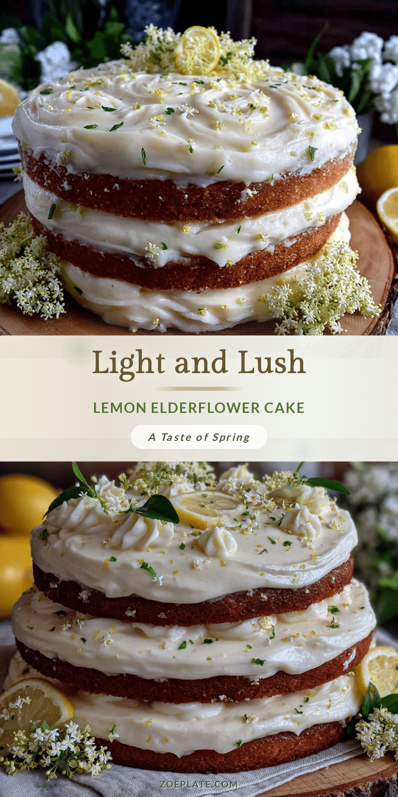 lemon elderflower cake recipe