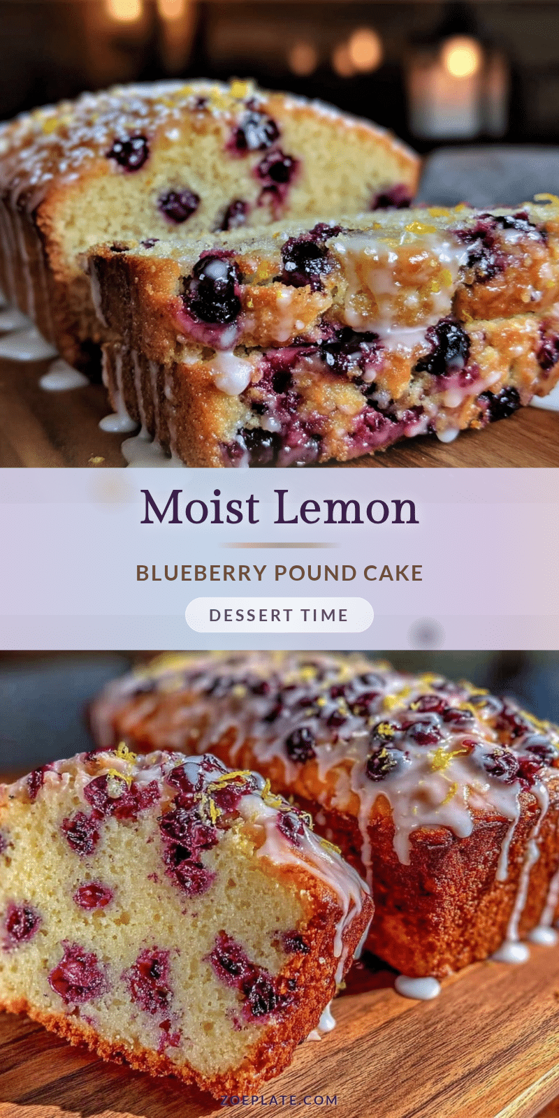 moist lemon blueberry pound cake recipe