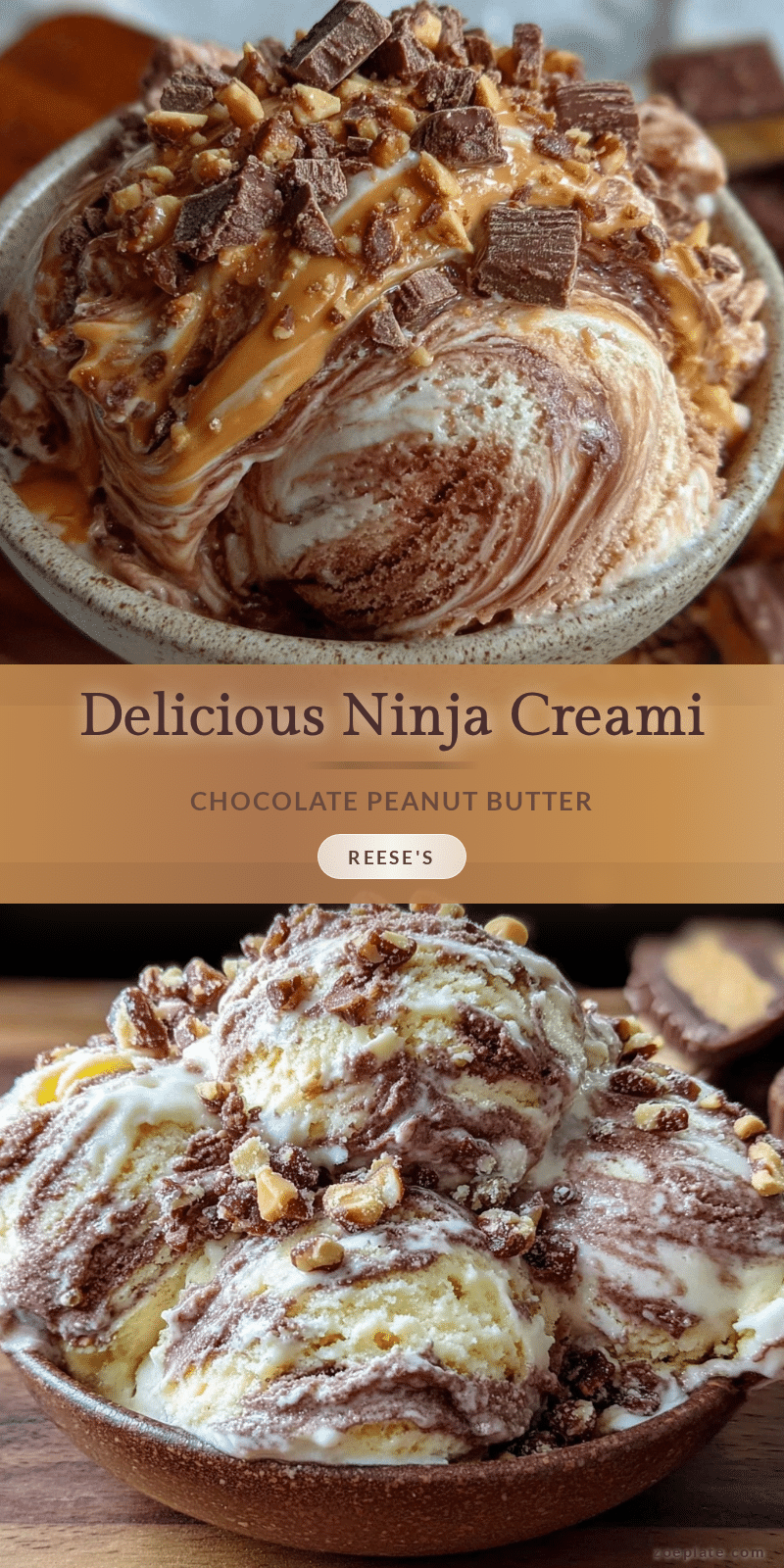 Ninja Creami Chocolate Peanut Butter Ice Cream recipe