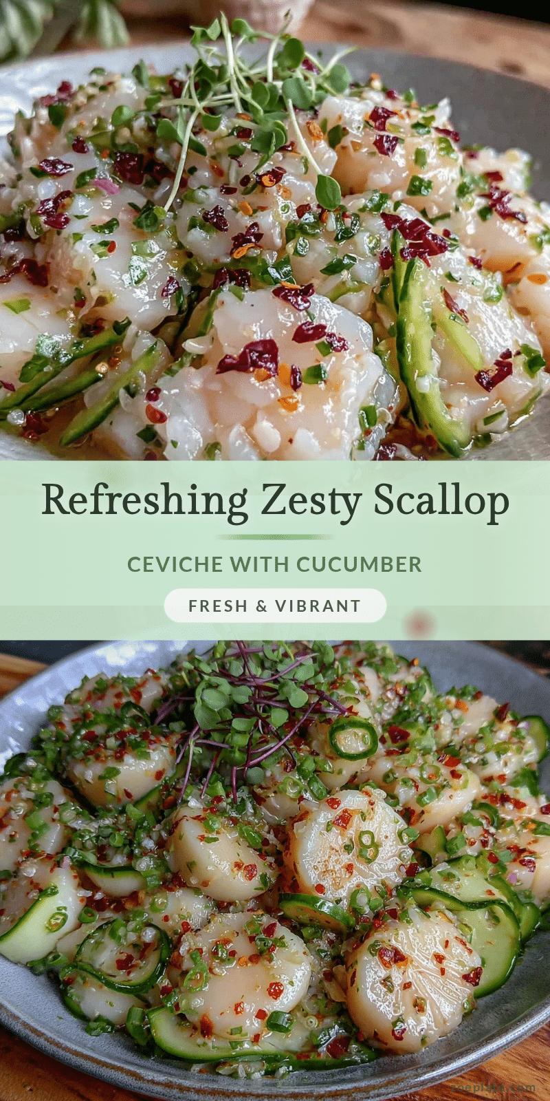 perfect scallop ceviche with cucumber recipe