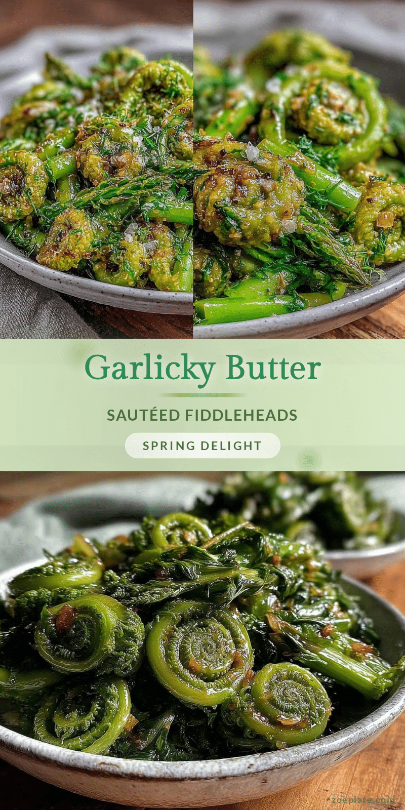 sautéed fiddlehead ferns with garlic butter recipe