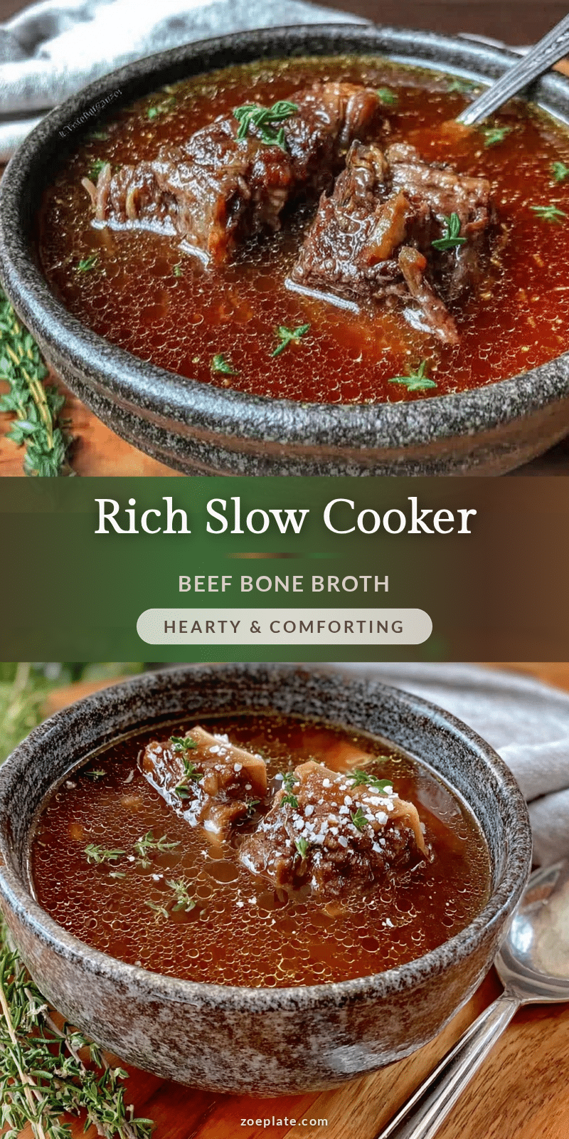 slow cooker beef bone broth recipe