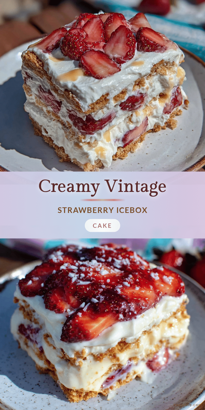vintage strawberry icebox cake recipe