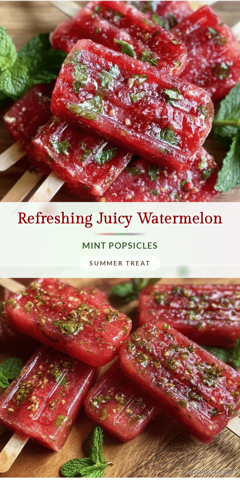 watermelon mint popsicles recipe