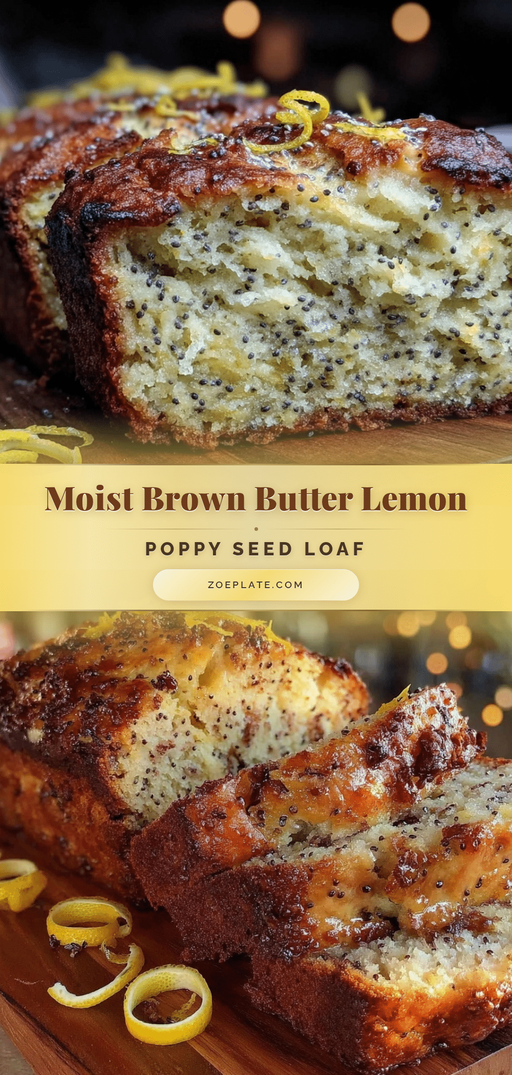 brown butter lemon poppy seed loaf cake recipe