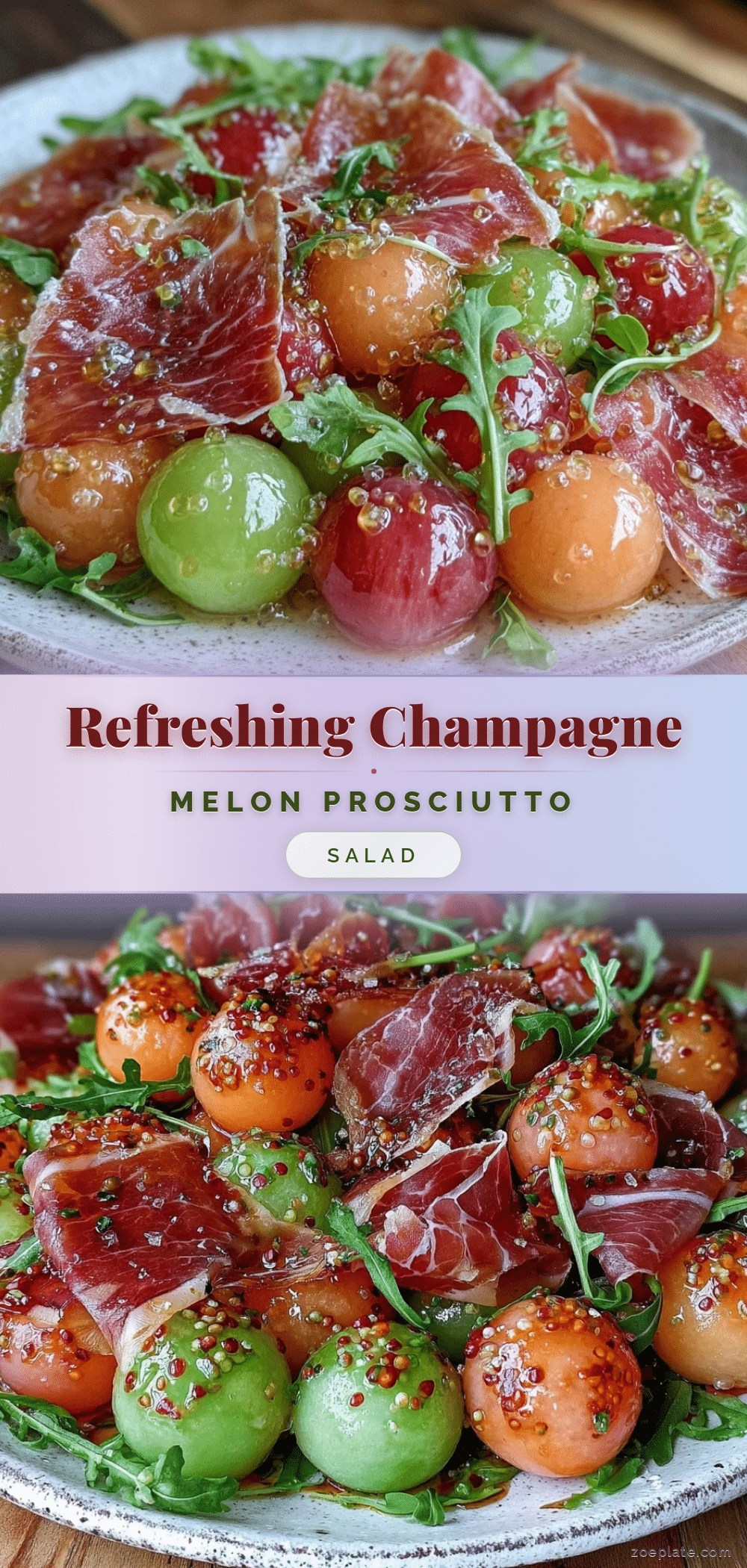 champagne-infused melon and prosciutto salad recipe